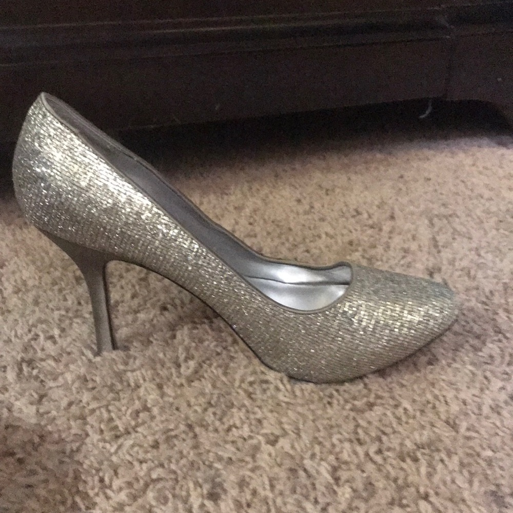 Women’s silver high heels
